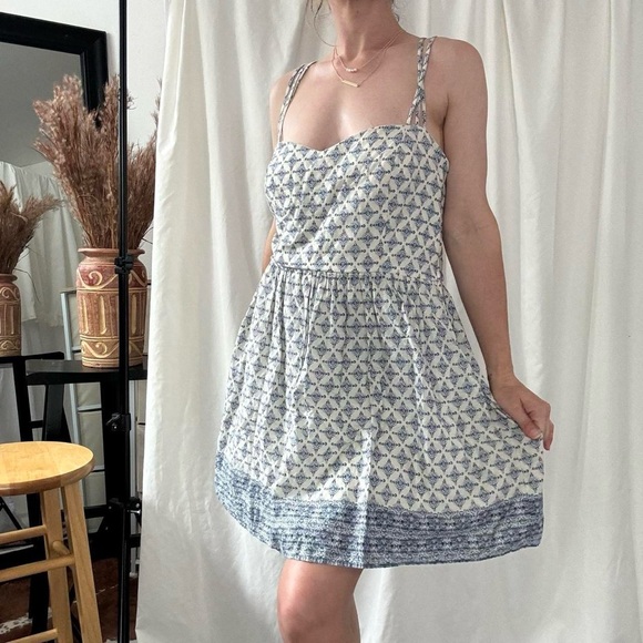 City Triangle - Blue and white babydoll summer dress - size 13 - Picture 1 of 8